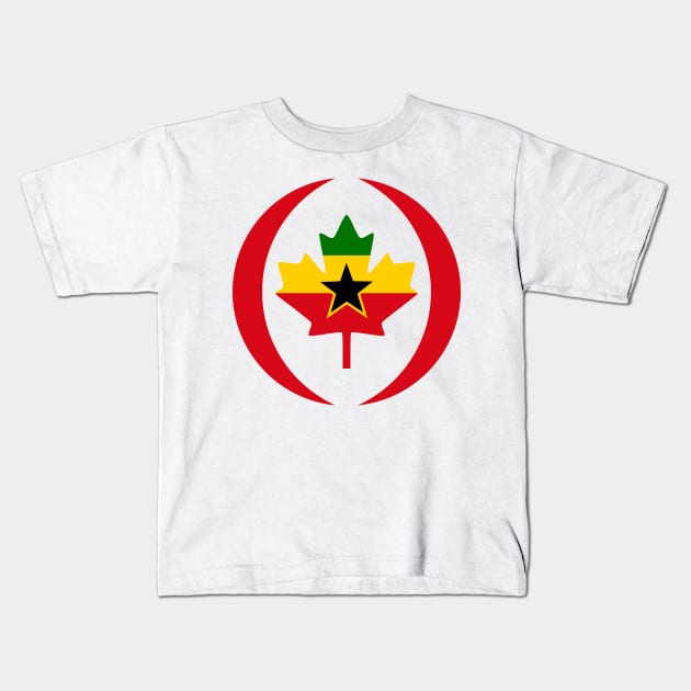 Ghanaian Canadian Multinational Patriot Flag Series Kids T-Shirt by Village Values